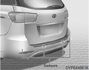 Kia Carnival: Rear parking assist system Kia Carnival: Rear parking assist system. The rear parking assist system assists the driver during backward movement of