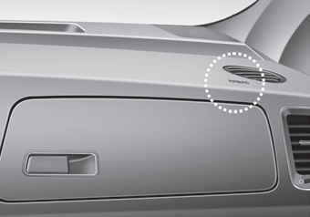 Kia Carnival: Driver's and passenger's front air bag Kia Carnival: Driver's and passenger's front air bag. Passenger’s front air bag