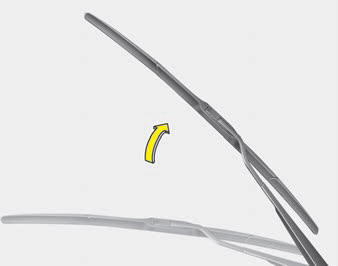Kia Carnival: Blade replacement Kia Carnival: Blade replacement. 1. Raise the wiper arm.