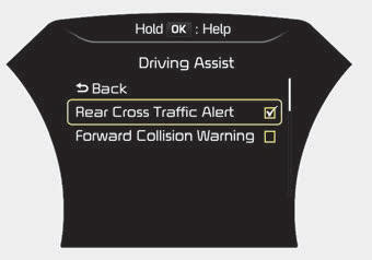 Kia Carnival: RCTA (Rear Cross Traffic Alert) Kia Carnival: RCTA (Rear Cross Traffic Alert). Type C