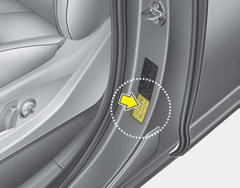 Kia Carnival: Tire specification and pressure label Kia Carnival: Tire specification and pressure label. The tires supplied on your new vehicle are chosen to provide the best performance