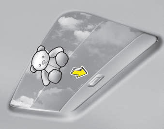 Kia Carnival: Sliding the sunroof Kia Carnival: Sliding the sunroof. If an object or part of the body is detected while the sunroof is closing automatically,