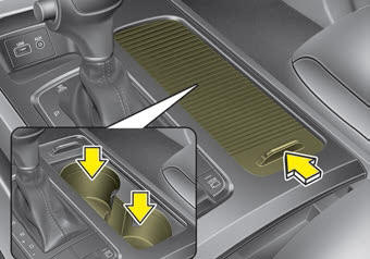 Kia Carnival: Cup holder Kia Carnival: Cup holder. Front Type A