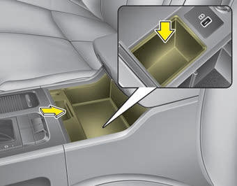 Kia Carnival: Sunglass holder Kia Carnival: Sunglass holder. To open the sunglass holder, move the sliding storage to backward.